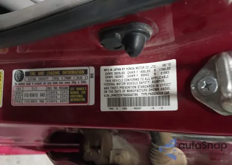 2010 Honda Insight Ex z USA, uszkodzony, nr VIN JHMZE2H70AS042789